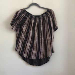 off the shoulder patterned top
